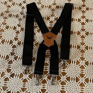 Welkinland X-Back Black Suspenders Heavy-Duty 2” W Adjustable Suspenders